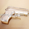 pistola de cristal de alta qualidade, cristal lembrança militar presentes